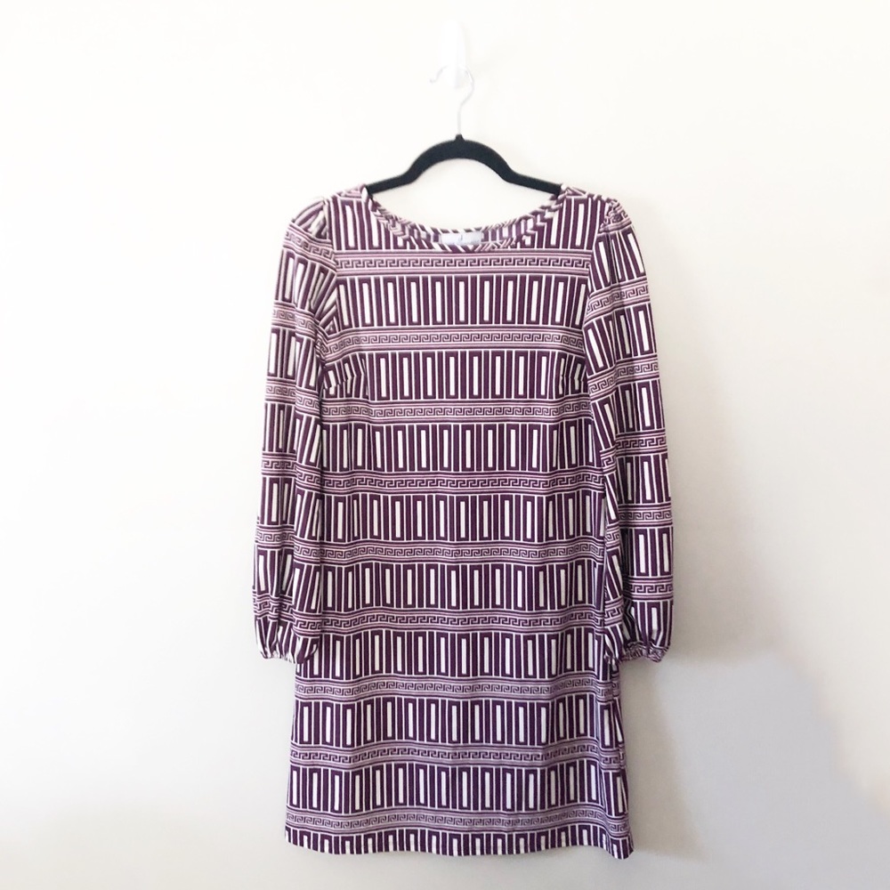 Jude Connally Chloe Geometric Print Dress Sleeves